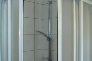 Dusche im Sonnenhus Rügen Ferienwohnung im Ostseebad Sellin
