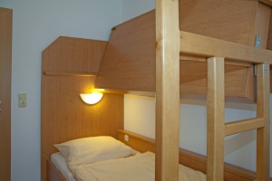 Etagenbett im Kinderzimmer der Ferienwohnung 2 im Sonnenhus Rügen in Sellin