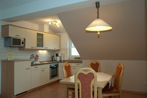 Küche im Appartement für 4 Personen im Sonnenhus Rügen in Sellin